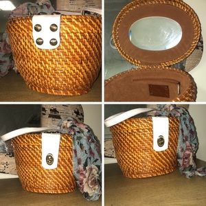 Patricia Nash straw bucket bag